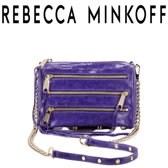 Rebecca Minkoff Handbags - Rebecca Minkoff Mini 5-Zip Purple Crossbody